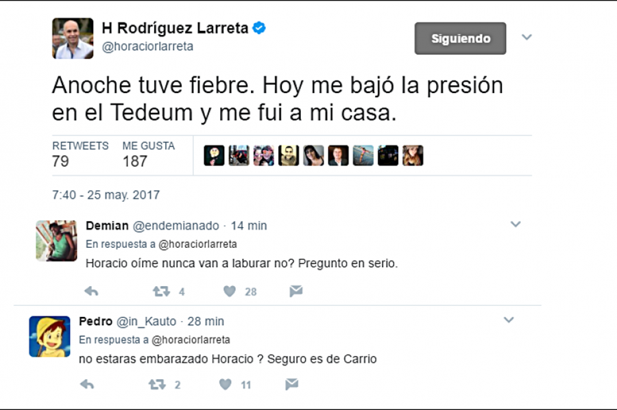 Premoniciones: Según Twitter, Rodríguez Larreta se descompensó en el Tedeum tres horas antes de que empiece