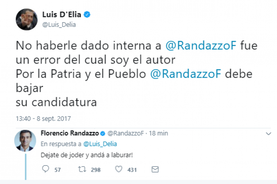 D'Elía le pidió a Randazzo que se baje y la respuesta fue contundente: "Dejate de joder y andá a laburar"