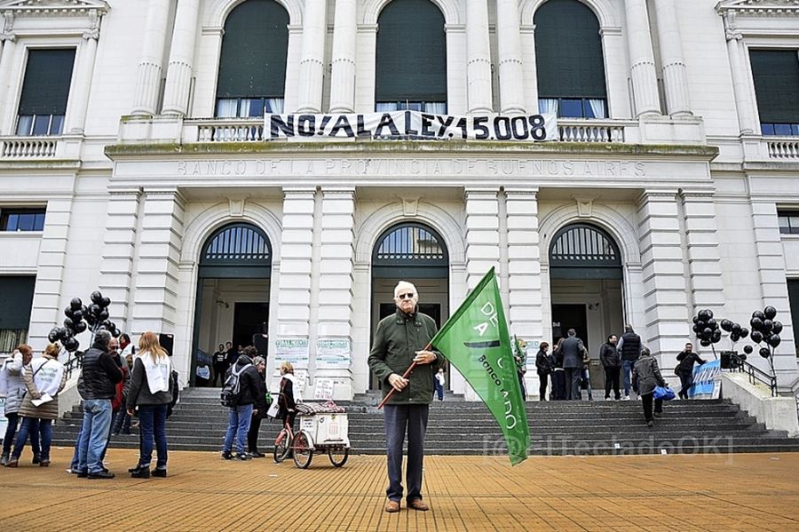 Bancarios volvieron a la protesta contra la reforma del régimen jubilatorio