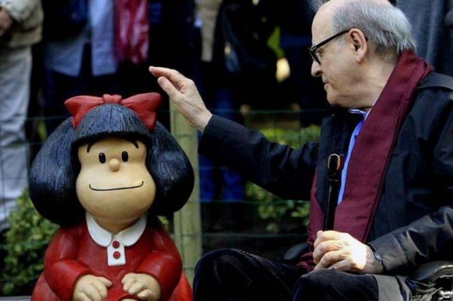 Quino pidió que no se use la figura de Mafalda con el pañuelo celeste: "No me representa"