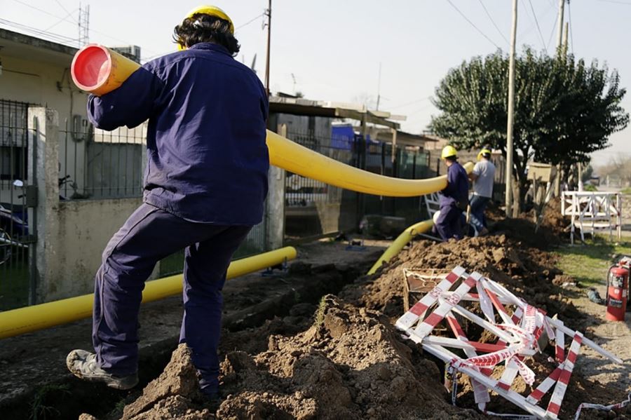 Cascallares anunció que comenzaron una obra para extender el tendido de gas natural