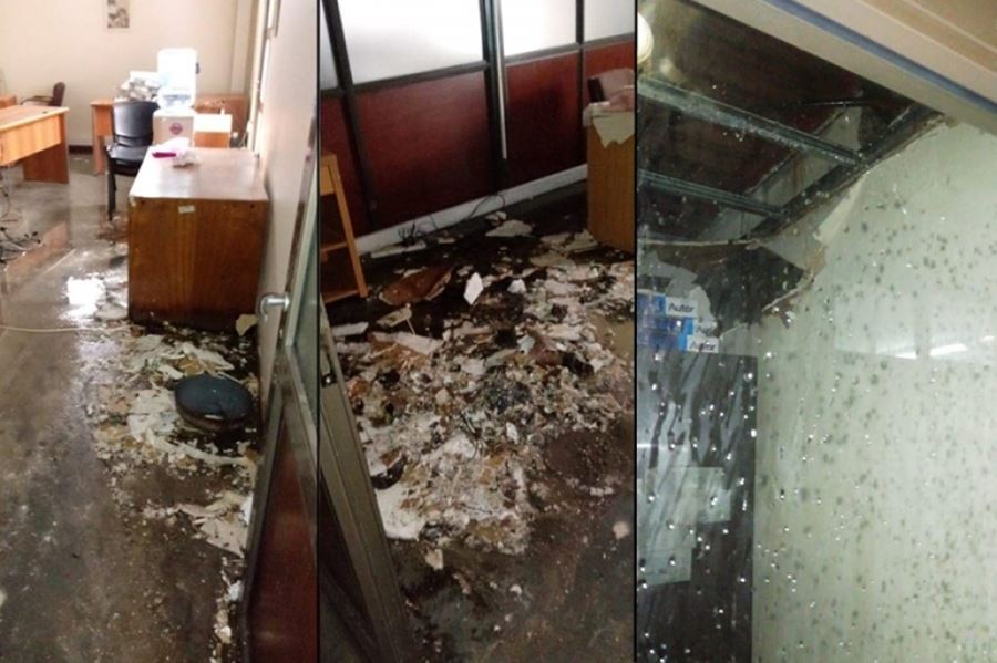 Infraestructura judicial en jaque: Se desplomó el techo de la fiscalía de Florencio Varela