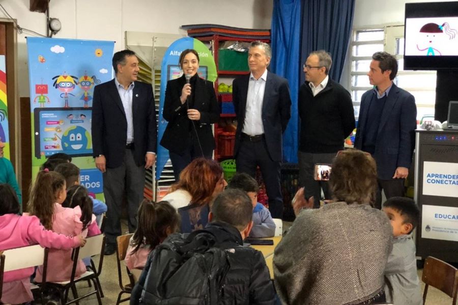 Macri y Vidal, de campaña en Tres de Febrero: criticaron el Conectar Igualdad y pidieron “no politizar la educación”