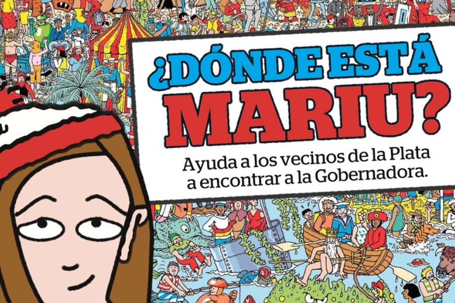 Ante la ausencia de la gobernadora en el apagón de La Plata, la CTA recurrió a la parodia: ¿Dónde está Mariu?