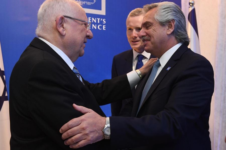 Alberto Fernández participó de la cena de bienvenida ofrecida por el presidente de Israel