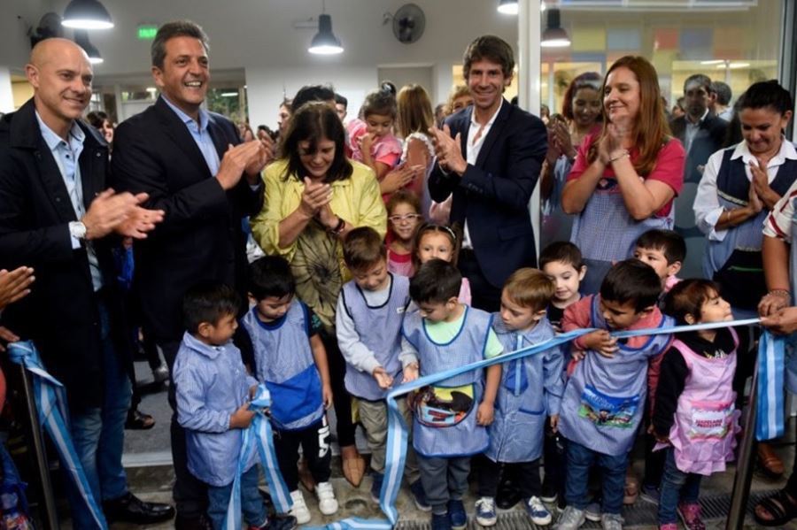 Con Sergio Massa y Teresa García, Juan Andreotti inauguró el nuevo Jardín Nº 909