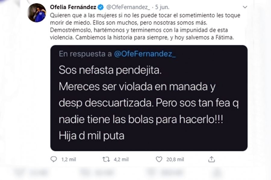 Repudian los mensajes violentos hacia la legisladora porteña Ofelia Fernández