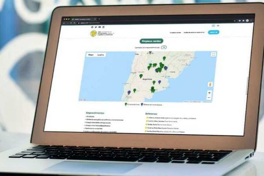 ¿Cuáles son los 3 municipios bonaerenses que aparecen en el mapa de empleo verde de Argentina?