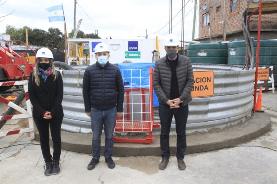 Galmarini, Katopodis y Gray inauguraron una red de agua potable en Esteban Echeverría