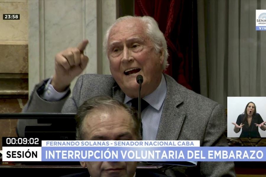 El histórico discurso de Pino Solanas en el debate por el aborto: “Será Ley, contra viento y marea”