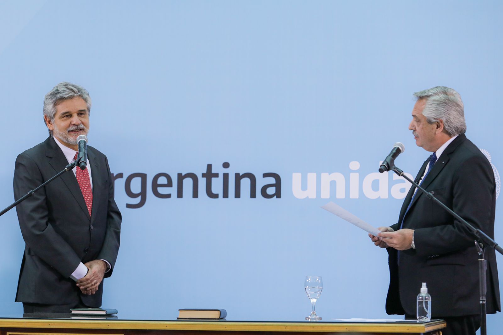 Alberto Fernández y Daniel Filmus.