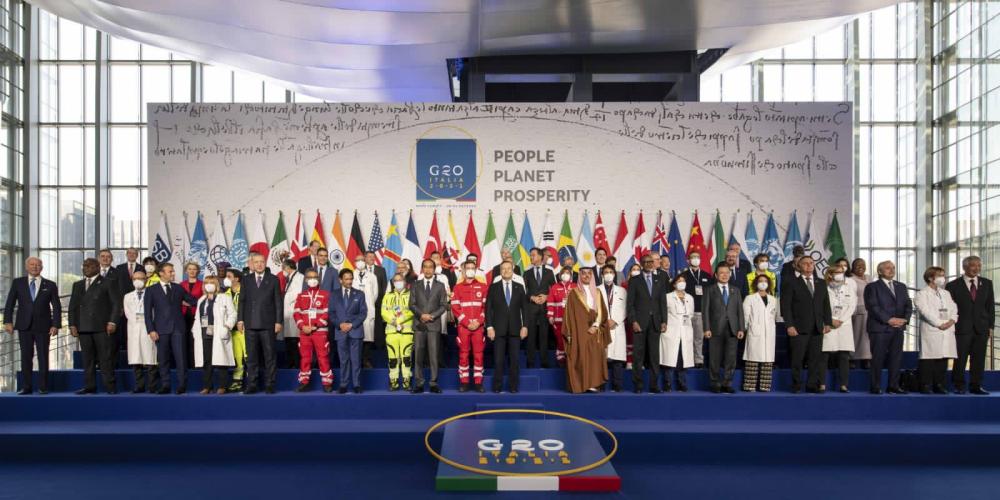 Los trabajadores esenciales fueron protagonistas de la foto del G20