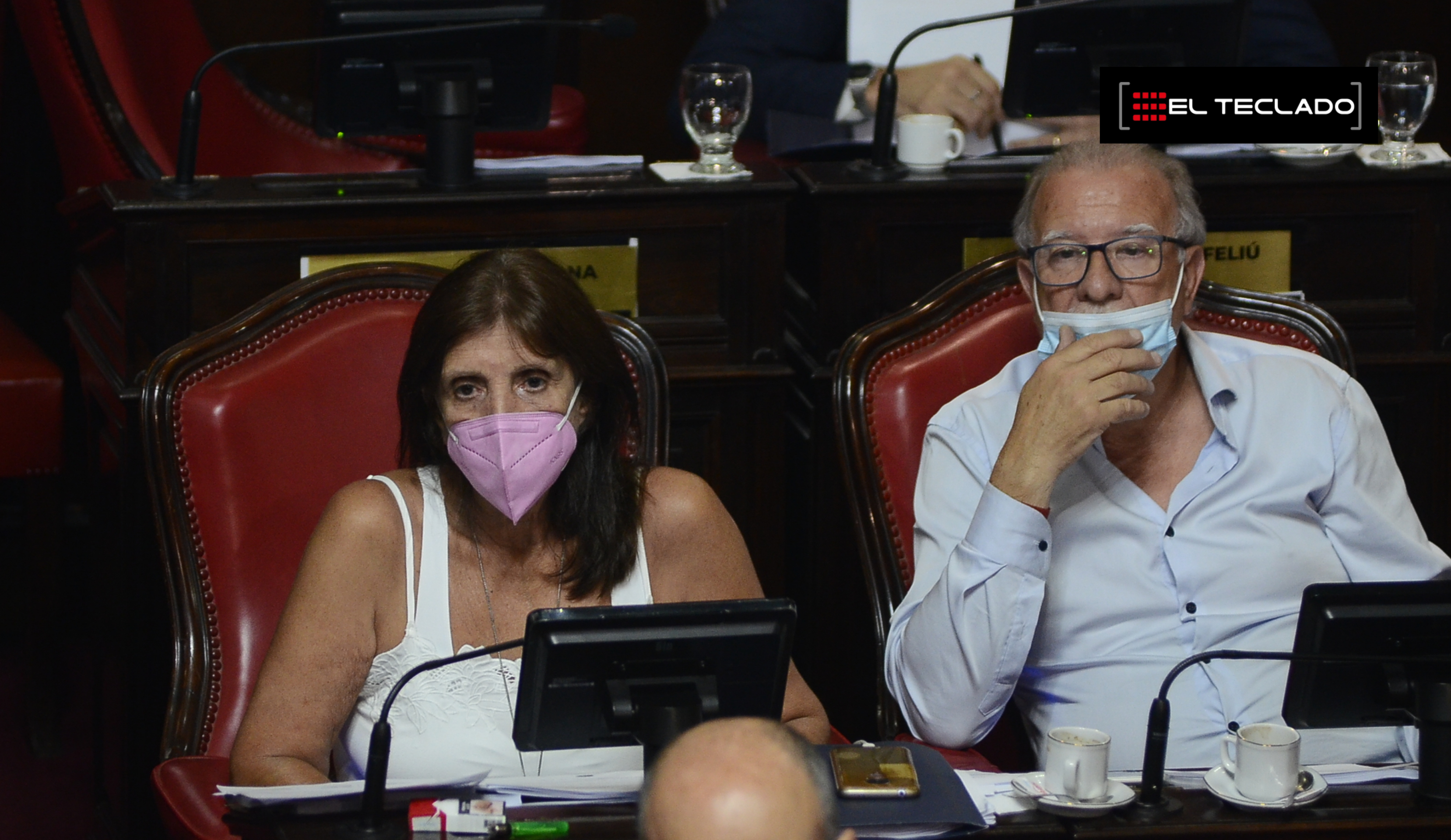 Senadora Teresa García y Omar Plaini [Foto: El Teclado]