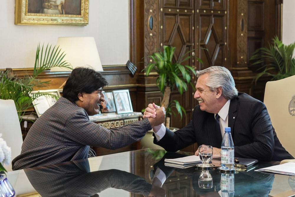 Alberto Fernández se reunió con el ex mandatario de Bolivia, Evo Morales