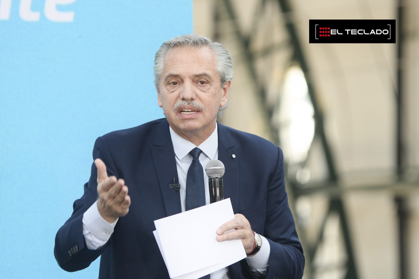 El Presidente inauguró la renovación del techo de la estación de tren de La Plata [Foto: El Teclado].