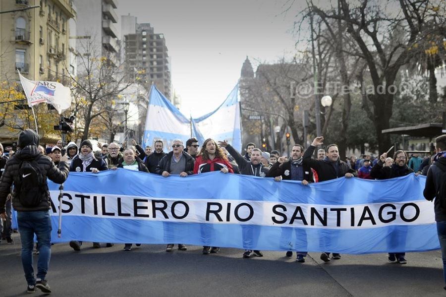 Ritondo habló del Astillero Río Santiago y los trabajadores le dijeron “basta”