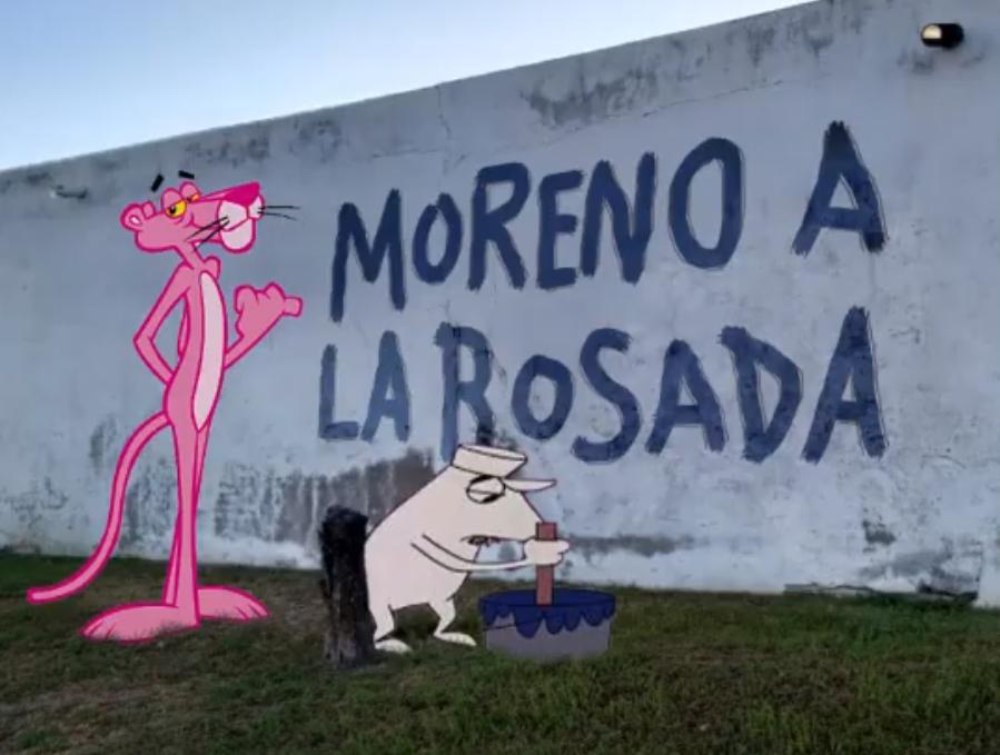 Con la Pantera Rosa y misiles a CFK y Massa, Moreno lanzó spot de campaña