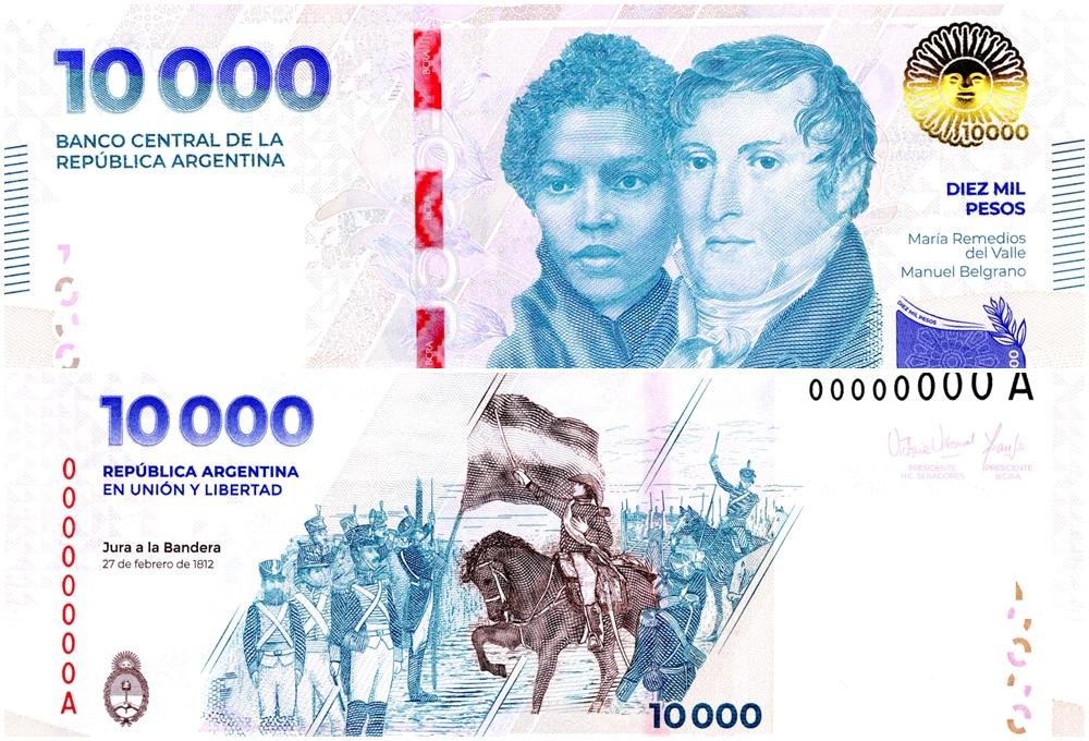 Cómo es el billete de 10.000 pesos que comenzará a circular por Argentina
