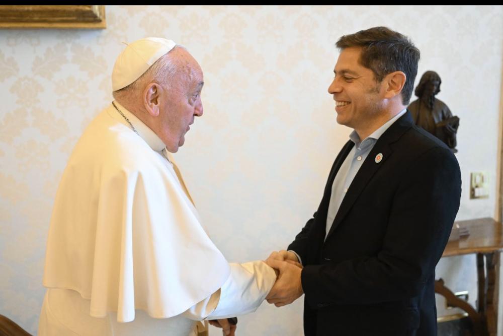 Encuentro político: Axel Kicillof y el Papa Francisco, a solas en el Vaticano